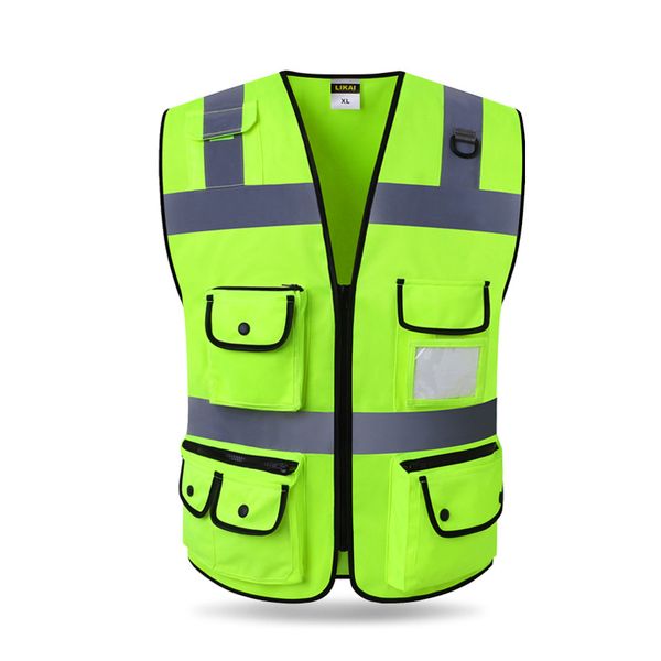 

reflective vest highlight construction safety protective coat traffic greening road administration fluorescent clothing vest