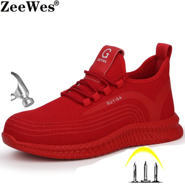 

2019winter plus size men's steel toe cap protective work shoes short boots men steel mid sole safety indestructible casual shoes, Black