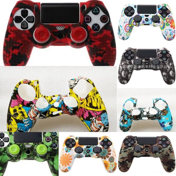 

cmay2 skin gel rubber soft silicone grip cover case for ps4 4 ps4 pro playstation slim gamepad joystick protective