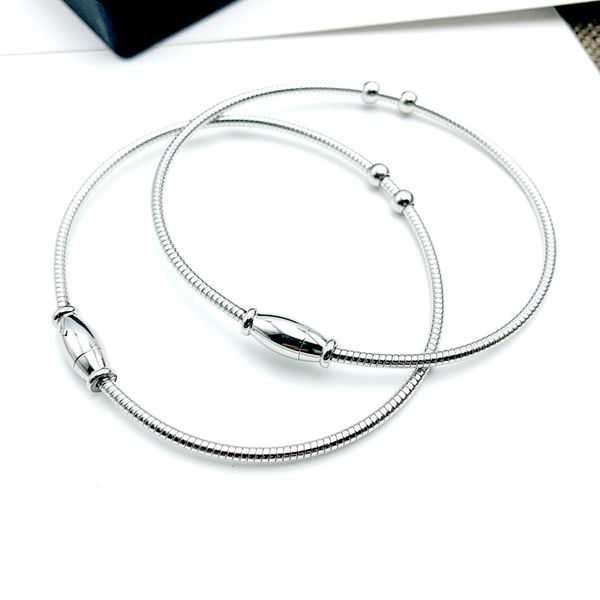 

2019 fashion stainless steel magnetic bracelet simple bracelet trend wild ladies, Black