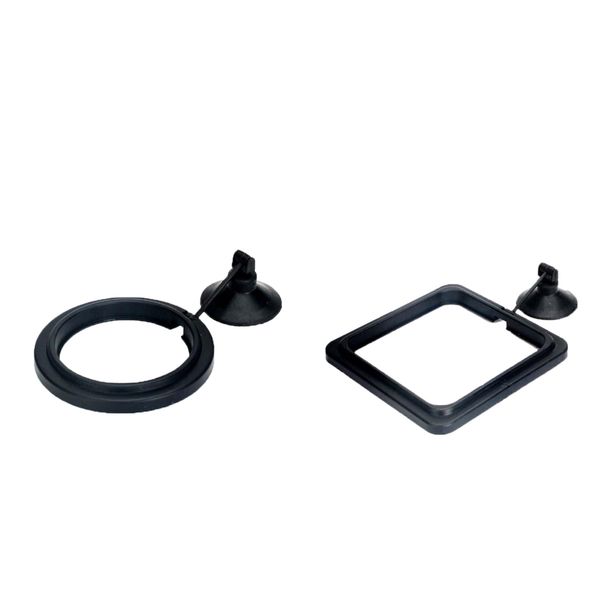 

2pcs practical aquarium feeding circle with suction cups fish food feeder