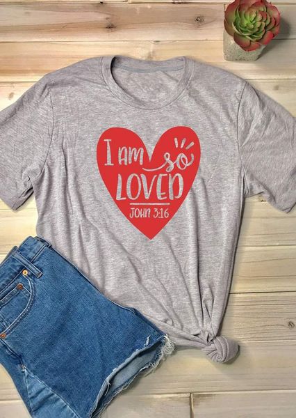 

i am so loved heart t-shirt funny graphic mother days gift funny slogan tumblr tee 90s young street style party aesthetic, White