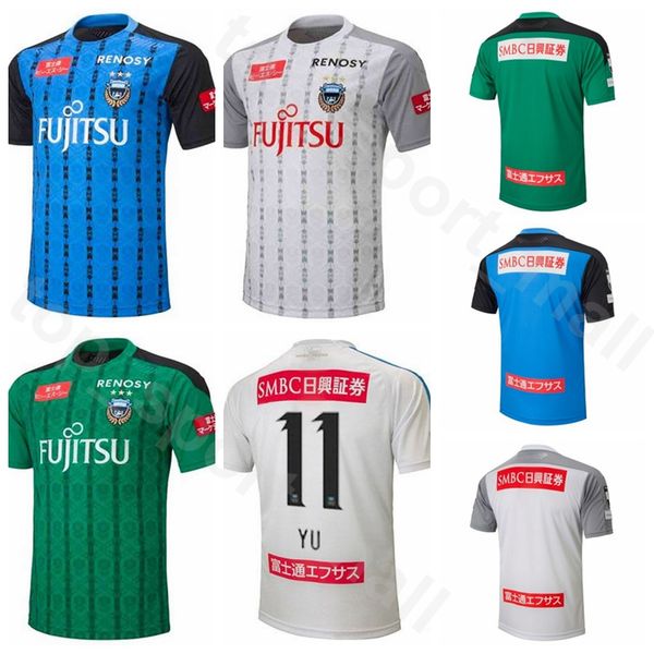 

20 21 soccer j1 league kawasaki frontale 11 yu kobayashi jersey 9 leandro damiao 16 tatsuya hasegawa 8 yasuto wakisaka football shirt kits, Black;yellow