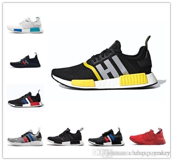 

thunder nmd r1 mens running shoes oreo atmos bred tri-color og classic men women mastermind japan sports trainer sneakers size 36-45