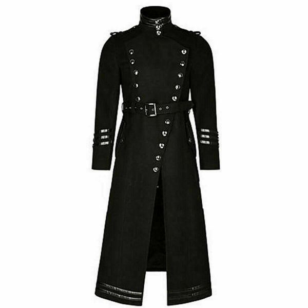 

plague vintage doctor gothic punk mens jacket coat steampunk vintage cosplay, Black;red