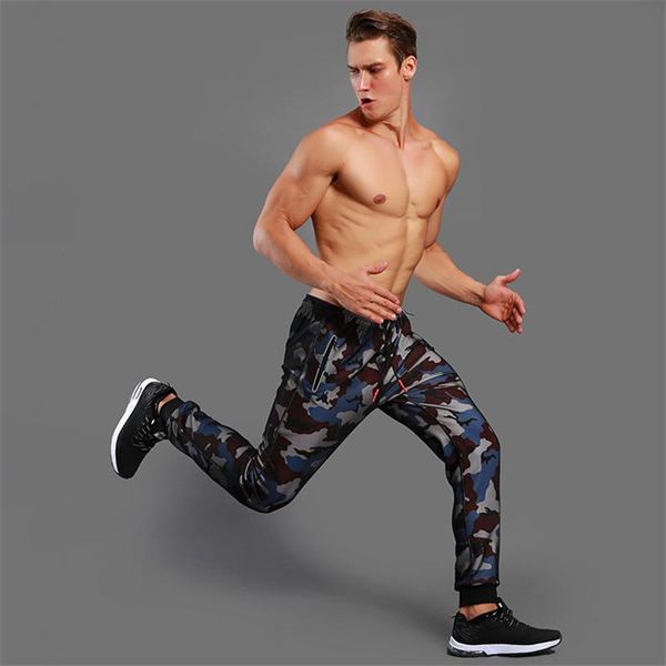 

camouflage printed mens pants fashion sports pencil pants casual new style homme quick drying clothes, Black