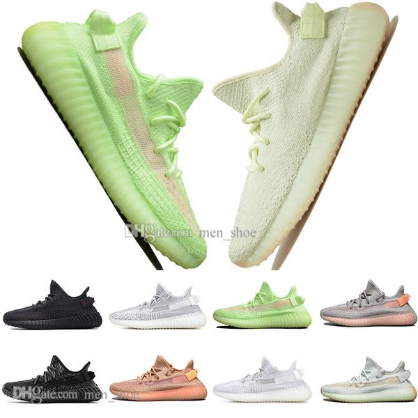 

with kanye west clay v2 static reflective gid glow in the dark mens running shoes hyperspace true form women men sport designer sneakers