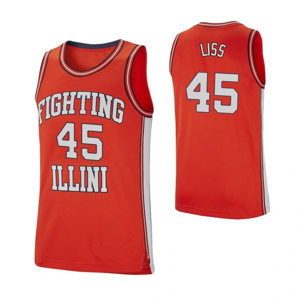 

ayo dosunmu men's illinois fighting illini cameron liss da'monte williams drew cayce stitched college basketball jersey, Black