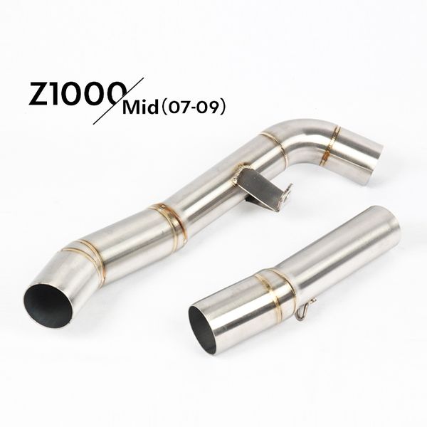 

for z1000 motorcycle full exhaust middle pipe connection link pipe round 51mm muffler slip on for kawasak z1000 2007 2008 2009