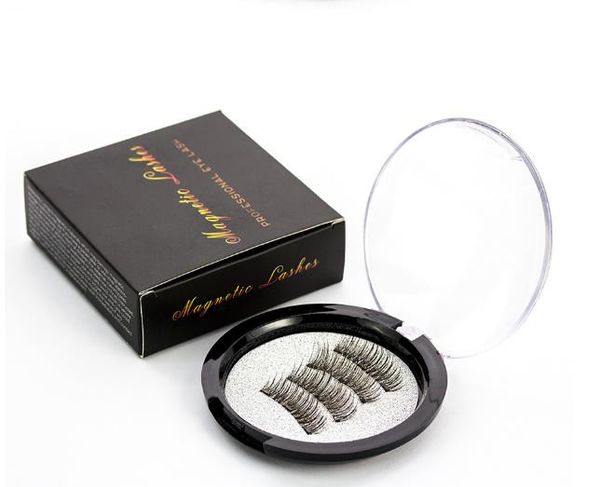 

magnetic eyelashes with 3 magnets handmade 3d magnetic lashes natural false eyelashes magnet lashes with gift box-24p-3