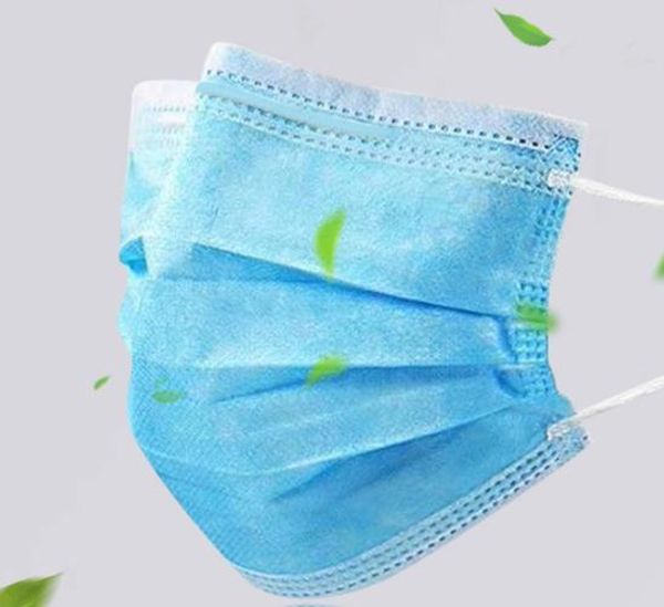 

ng disposable face mask 3 layer ear-loop dust mouth masks cover 3-ply non-woven disposable dust mask soft breathable outdoor part