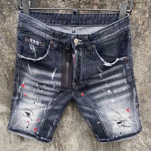 

cool men denim short jeans distress shorts hole mens shorts fashion holes trousers hip hop pants italy size 44-54, White;black