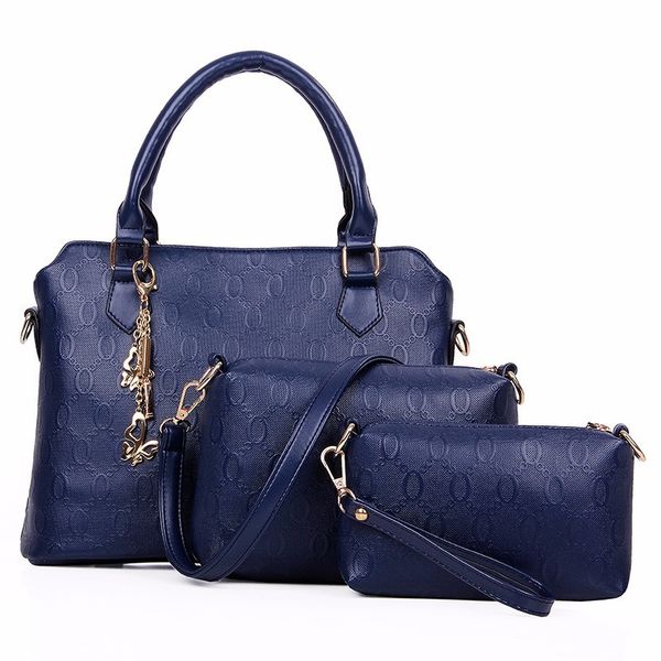 

new ladies shoulder bag women leather handbags and purses casual tote crossbody bags female 2020 set 3 pcs