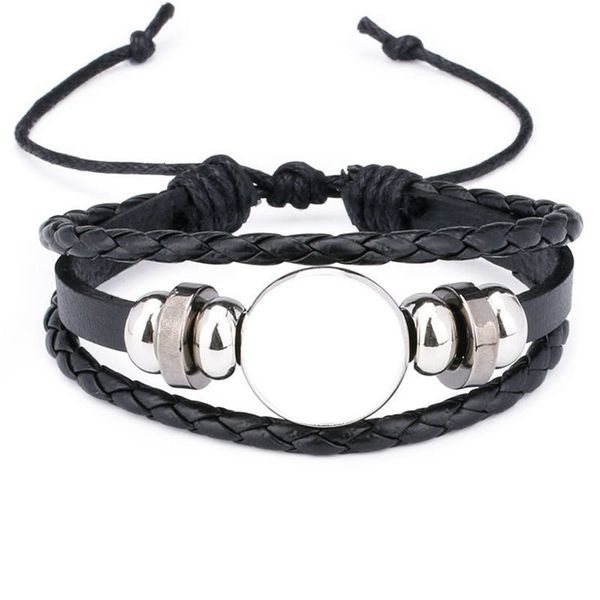 

rope bracelets for sublimation fashion blank bracelet jewelry for thermal transfer printing new style 2018 jewelry wholesale j190620, Black