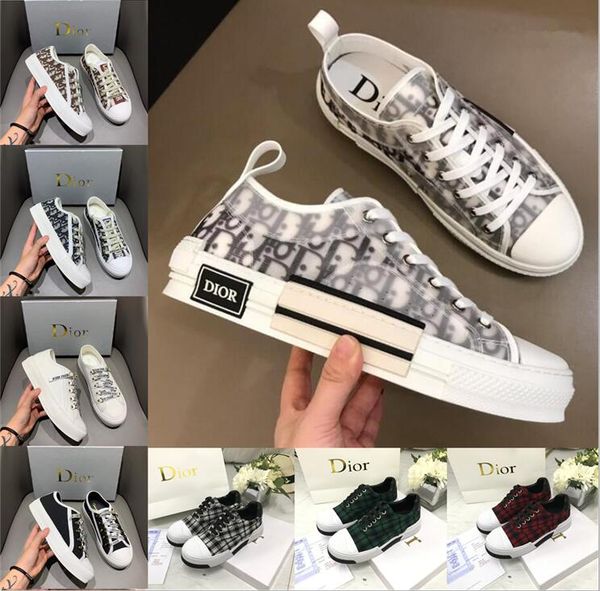 

original dÃ¬or b23 low-shoes brand fashion women's 2020 new luxury designer d letter graffiti canvas shoes running sneakers, Black