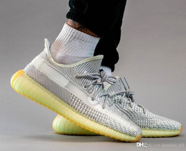 

kanye west v2 yeshaya desinger man running shoes white grey reflective primeknit yeezreel yecheil men women sports sneakers fx4348