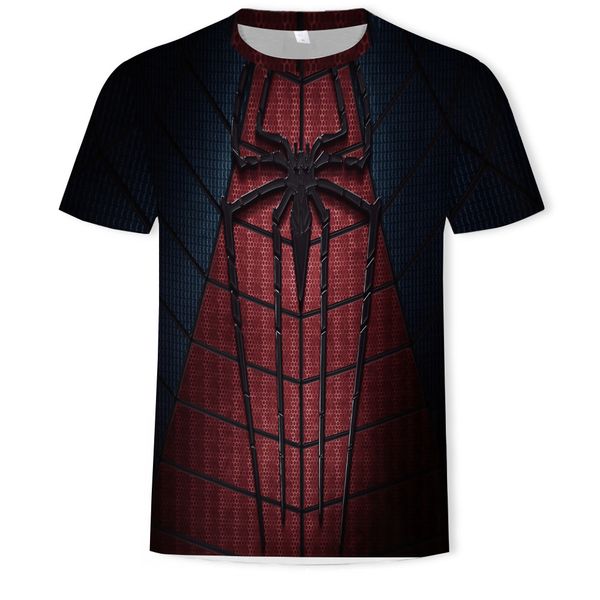 

mens designer summer fashion spider-man digital printing short sleeve t-shirt men, White;black