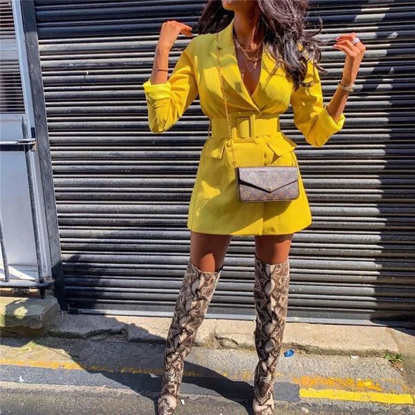 

5 colors 2019 new fashion autumn coat europe belt buckle trench coat double breasted casual women long sleeve dress, Black;brown