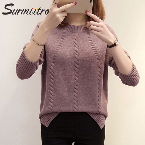 

surmiitro knitted winter sweater women 2019 autumn fashion korean casual long sleeve jumper female tricot pullover, White;black