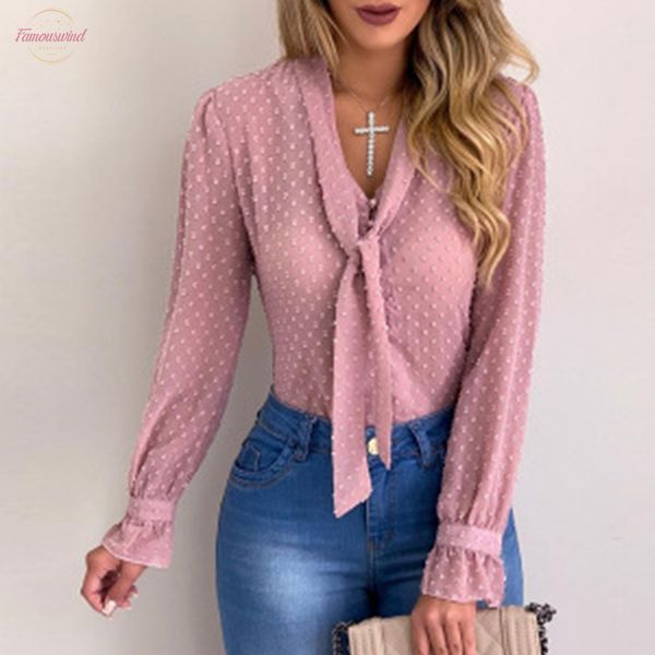 

womens clothing fashion women long sleeve shirt slightly transparent shirts autumn v neck blouses plus size, White