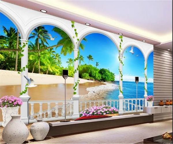 

обои 3d dream blue sky белые облака мальдивы бич морской пейзаж европейский обои высокого ранга красивые обои водонепроницаемый