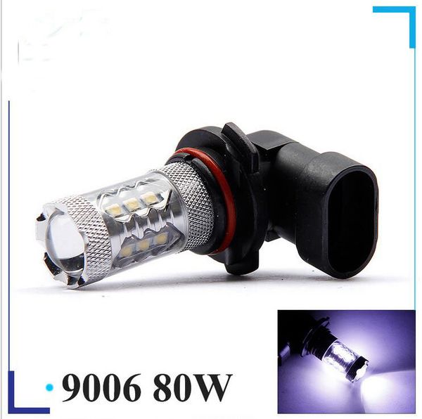 

2pcs/lot white 9005 9006 80w high power smd chips led bulbs fog lights