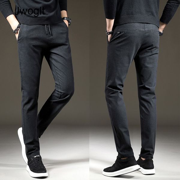 

autumn new design casual men pants cotton work pants straight slim fit black trousers fashion plus size 28-38