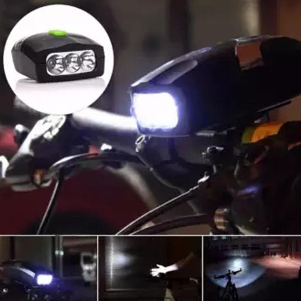 

mounchain bicycle bike headlight mountain bike 3led headlight with light holder electronic horn bicycle cycling accessories