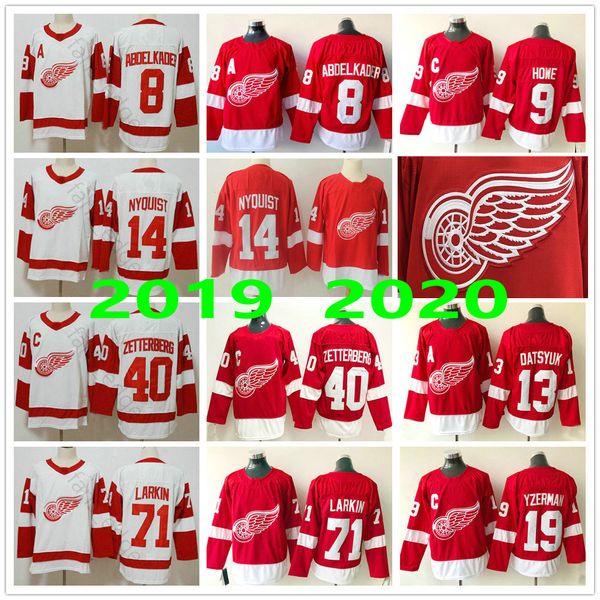 

человек женщины дети молодежь detroit red wings # 8 абделькадер ларкин 9 горди хау 14 gustav найквиста 13 павел дацюк 19 стив айзерман трико, Black
