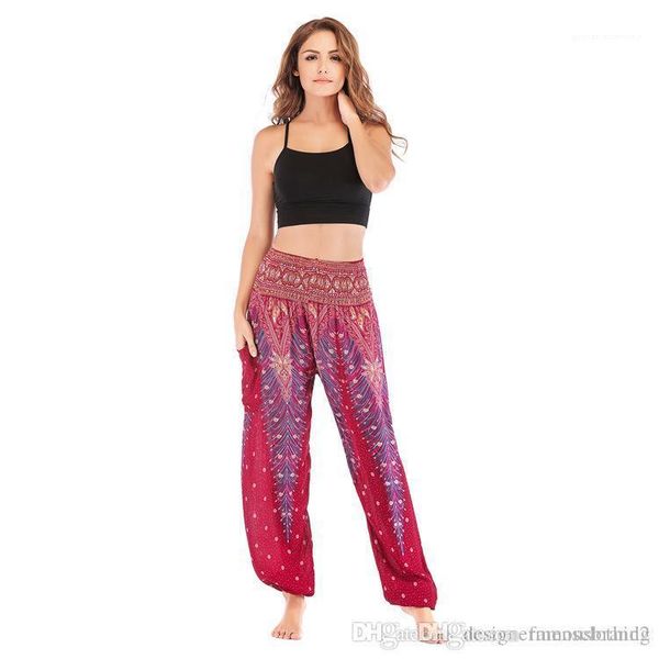 

fitness athletic pants women yoga pants pantalettes printed casual loose sports female, Black;white