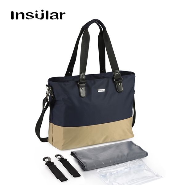 

insular messenger diaper bag mummy baby nappy bags totes bag handbag with stroller straps/changing mat/wet