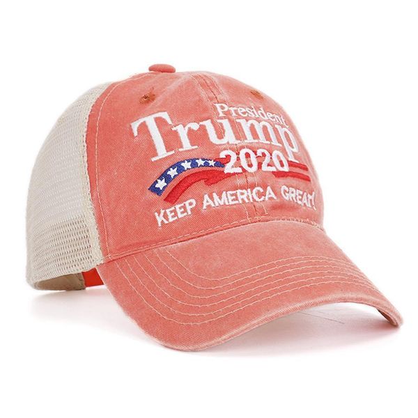 

baseball cap washed embroidered mesh hat headwear us baseball streewear campaign trump casual donald 2020 cap electi f5p9 ddens, Black;white