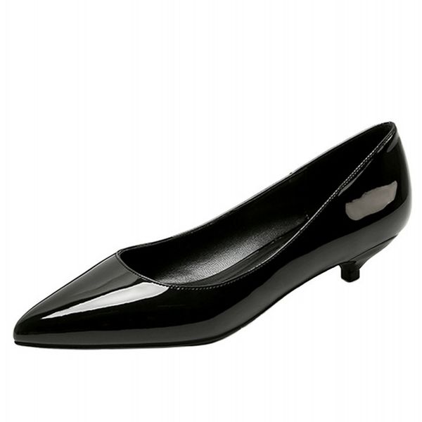 

new 3cm low high heel patent leather high heels party women shoes office ladies shoes women heels pumps d0087, Black
