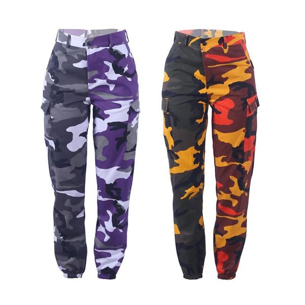 

камуфляж штаны мода мужчины sweatpants camo печати брюки брюки cargo pant streetwear hip hop гарем jogger, Black