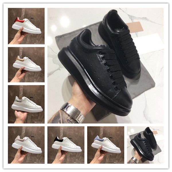 

men and women white shoes designer leather thick bottom lace-up sneakers outdoor casual running shoes boots