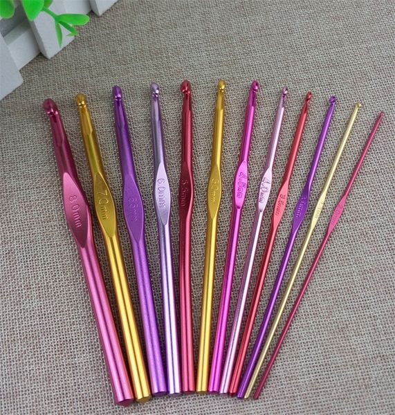 

12pcs / комплект оксид алюминия спицы крючок плетения крючком иглы 2019 горячей продажи