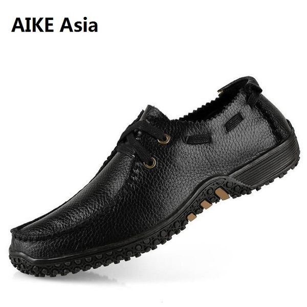 

spring autumn fashion men's genuine leather shoes man shoes designer men casual for men 2020 big size 37-47, Black