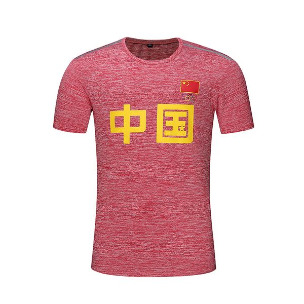 

summer sports will short-sleeved sports t-shirt breathable men and women crew neck chinese team cool group clothes printed, White;black
