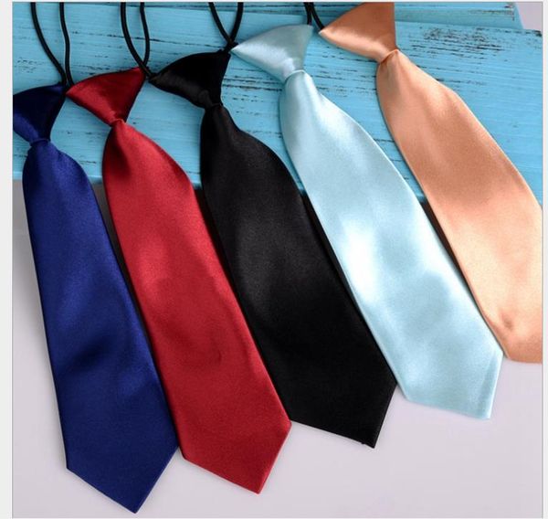 

rubber band elastic tie fashion new compact pure-color spinning children's tie, Blue;purple