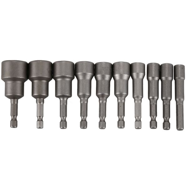 

10pcs 1/4inch diameter 6mm-19mm hex shank bit socket magnetic set drill bit tool