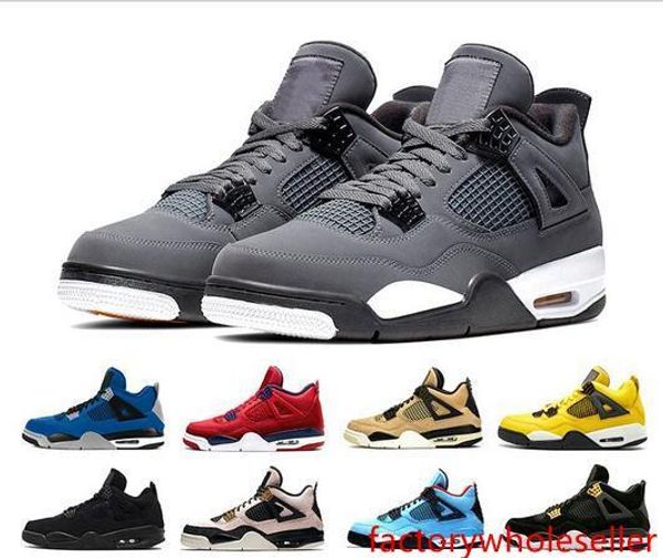 

36-47 bred cool grey 4 iv 4s mens basketball shoes mushroom encore what the pizzeria royalty black cat men women trainers sports sneakers