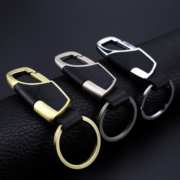 

key chain for men anti-lost device key rings ellipse plastic car chain, Silver