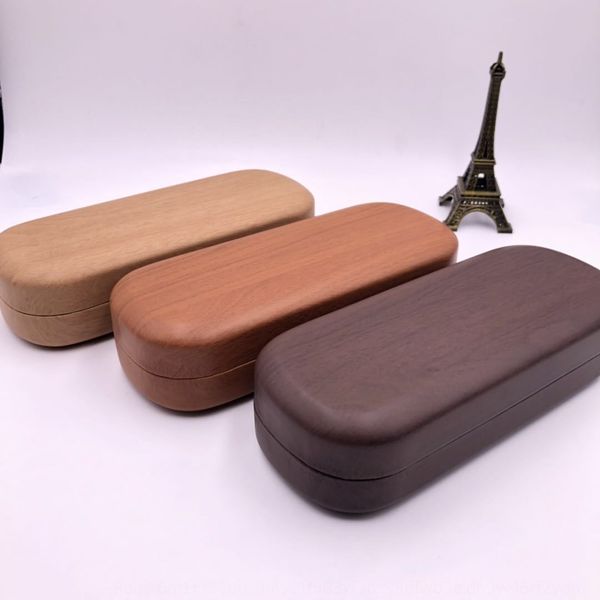 

high-end sun flat box wood grain glasses case flat glasses case