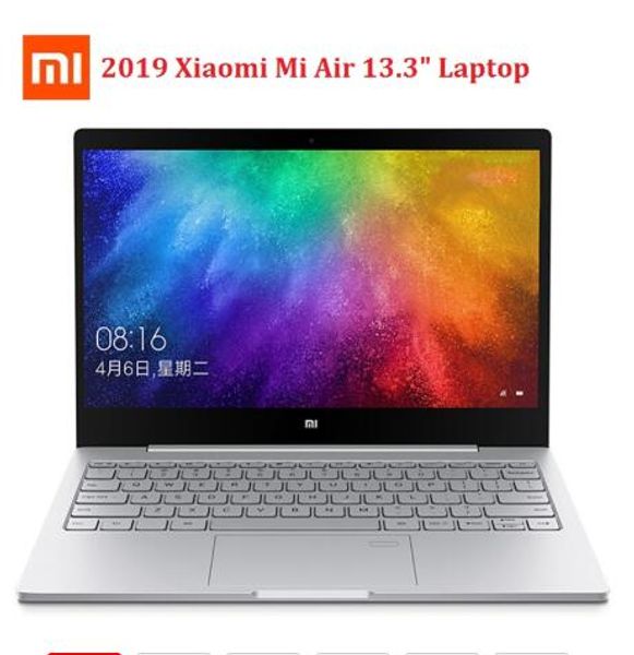 

xiaomi mi air 2019 13.3'' lapwindows 10 os intel core i7-8550u 8gb ram 256gb ssd fingerprint sensor notebook 1.0mp camera