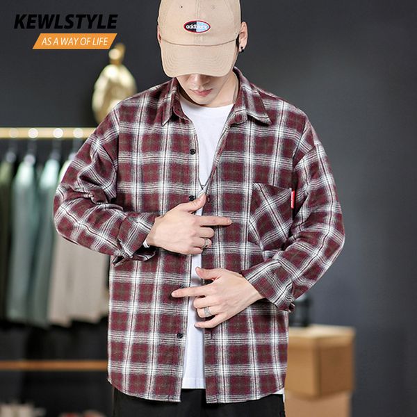 

shirts men dress 5xl long sleeve plaid shirt streetwear korean style fashion clothes autumn casual hip hop male clothing cs68, White;black