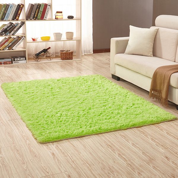 

rectangle soft thickening fur area rugs shaggy silky plush carpet colorful faux fur rug bedside rug for bedroom floor 1pc