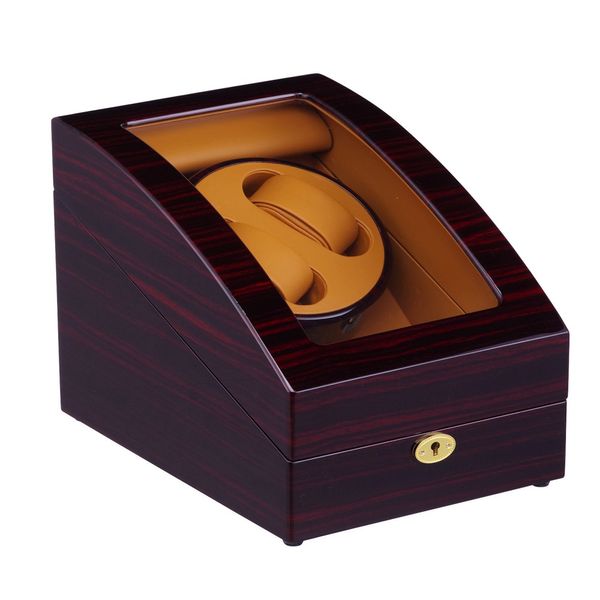 

watch winder,lt wooden automatic rotation 2+3 storage case display box(outside is rose red black inside is brown)2019 new style, Black;blue
