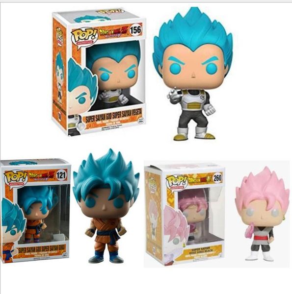 

lxh wholesale kids funny toys funko pop dragon ball z super saiyan goku vegeta majin buu trunks vinyl action figure with box #121 #156 #260
