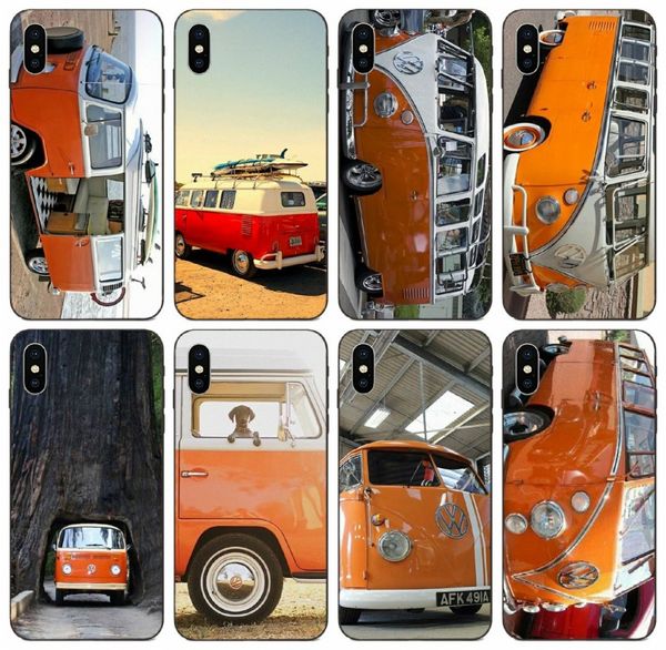 

[tongtrade] orange vw mini van bus case for iphone 11 pro max x xs xr 8 7 6s 5s plus samsung j4 j6 j8 huawei p9 htc desire 626 fashion case