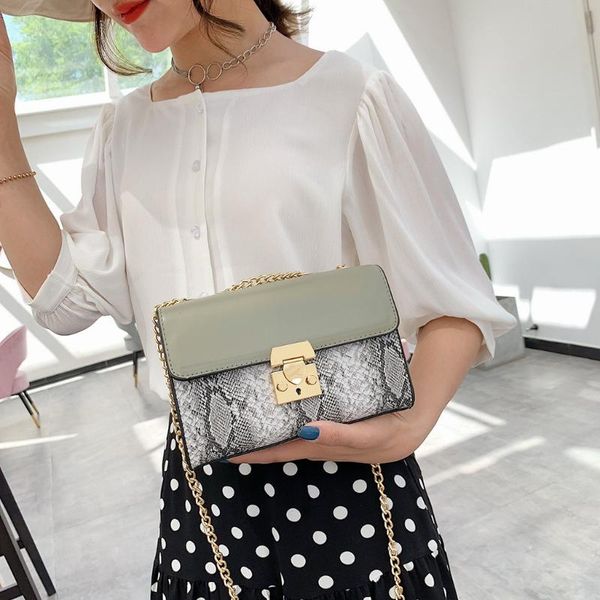

women leather chain bag patchwork shoulder bags cute purse matching small square bag ladies girls crossbody handbag @a10